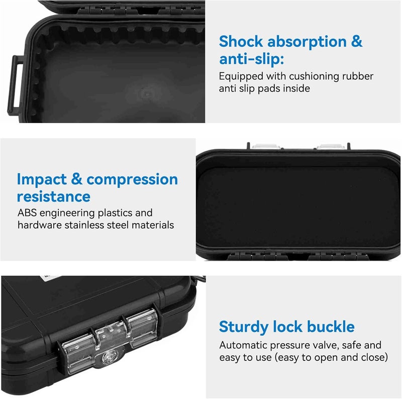 Frdhee Water Proof Storage Case, Small Outdoor Storage Box Outdoor Survival Dry Box Case Airtight Carry Container for Small Tools Phone Keys - Image 5